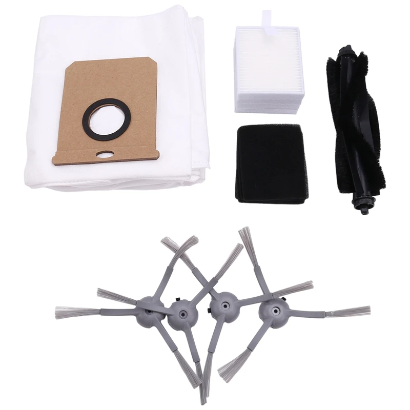 Brosse Latérale à Rouleau, Filtre Hepa, Sac à Poussière, Accessoires pour Aspirateur Robot Wald Fy Clean L50 / L50 SES / L60 / L60