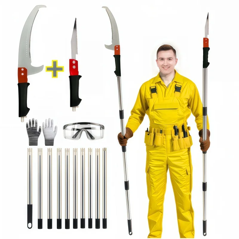 High Reach Tree Pruner Garden Tree Branch Pruning Cutter Handheld Pruning Saw Gardening Tool for High Branches Tree Trimming