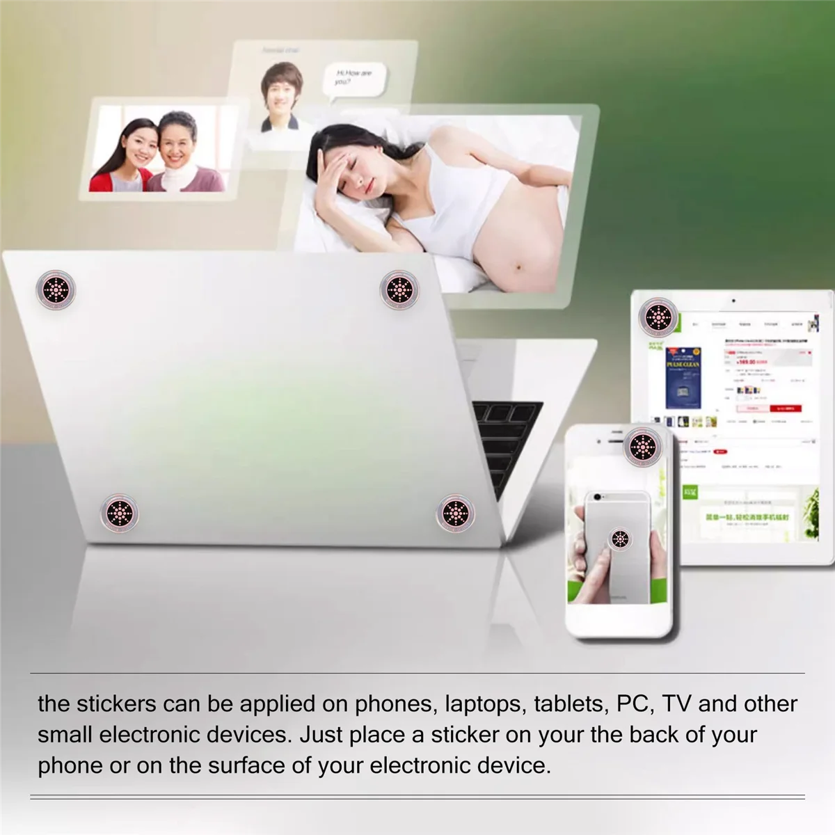 10PCS EMF Protection Sticker Anti Radiation Cell Phone Sticker for Phone Laptop And All Electronic Devices