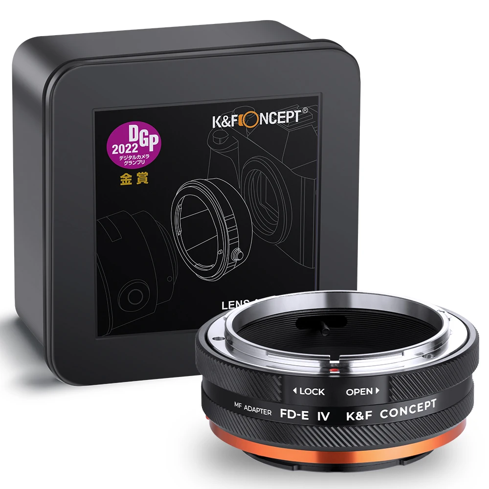 K&F Concept FD to E IV Pro Lens Adapter Canon FD to Sony E Mount Camera a6000 a5000 A7C A7C2 A1 A9 A7S A7R2 A73 A7R4 A7R5