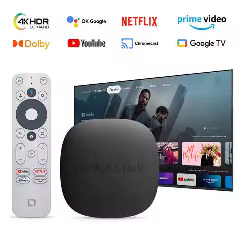 Google TV Box with Netflix 4K Streaming Media Player Certified Google TV 12.0 Support Dolby Audio 2G 16G HDR10+ Google Assistant