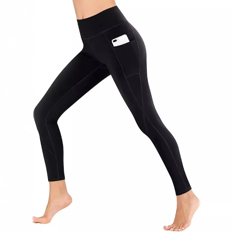 Women's High Waisted, Hip Lifting, Leggings for Slimming, Fitness, Side Pockets for Sports, High-quality Yoga Pants for Women