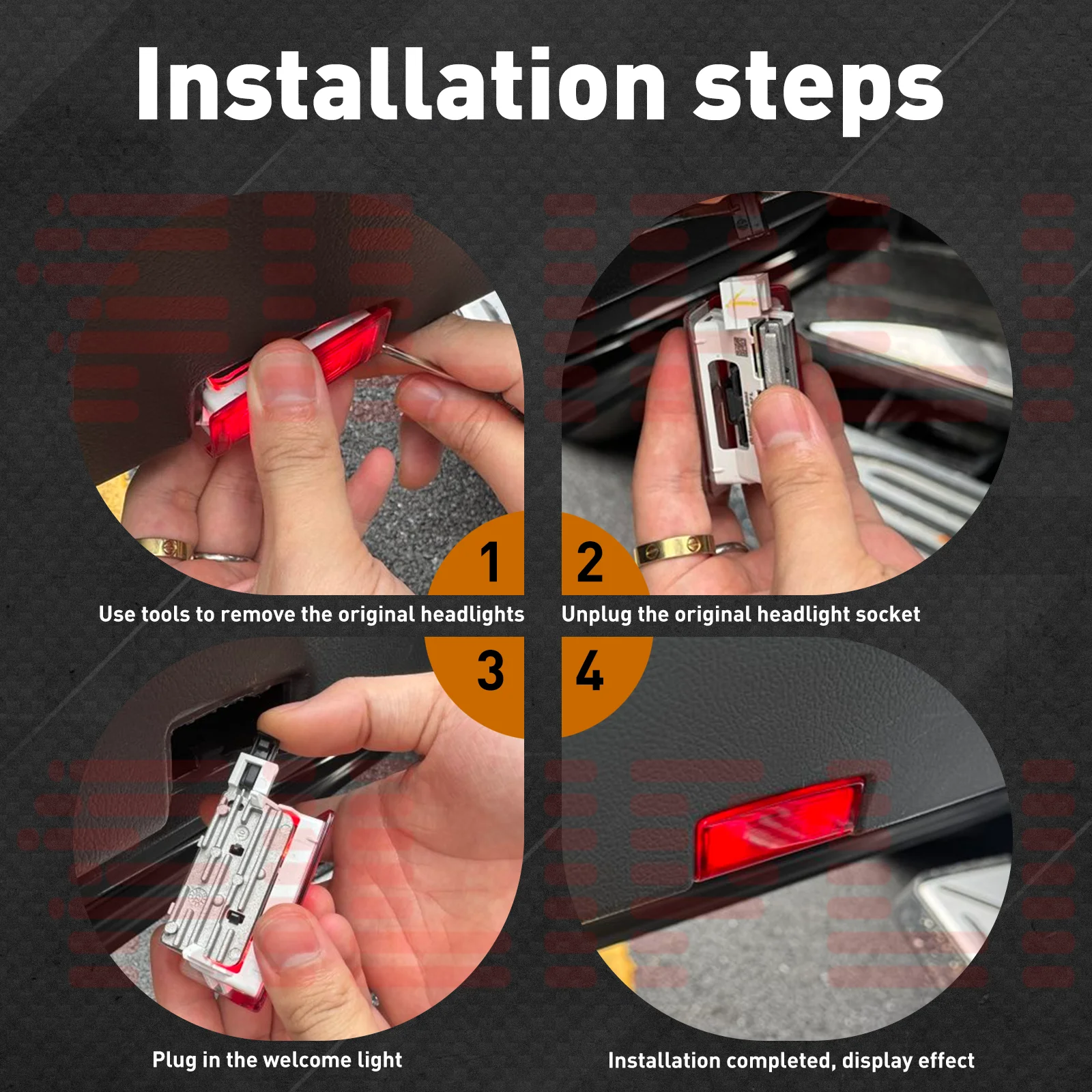 ثلاثية الأبعاد LED باب السيارة العارض الليزر ترحيب ضوء الاستشعار الذكي صالح لشركة فولكس فاجن باسات ، فايتون ، 2/4 قطعة ضوء الباب #3