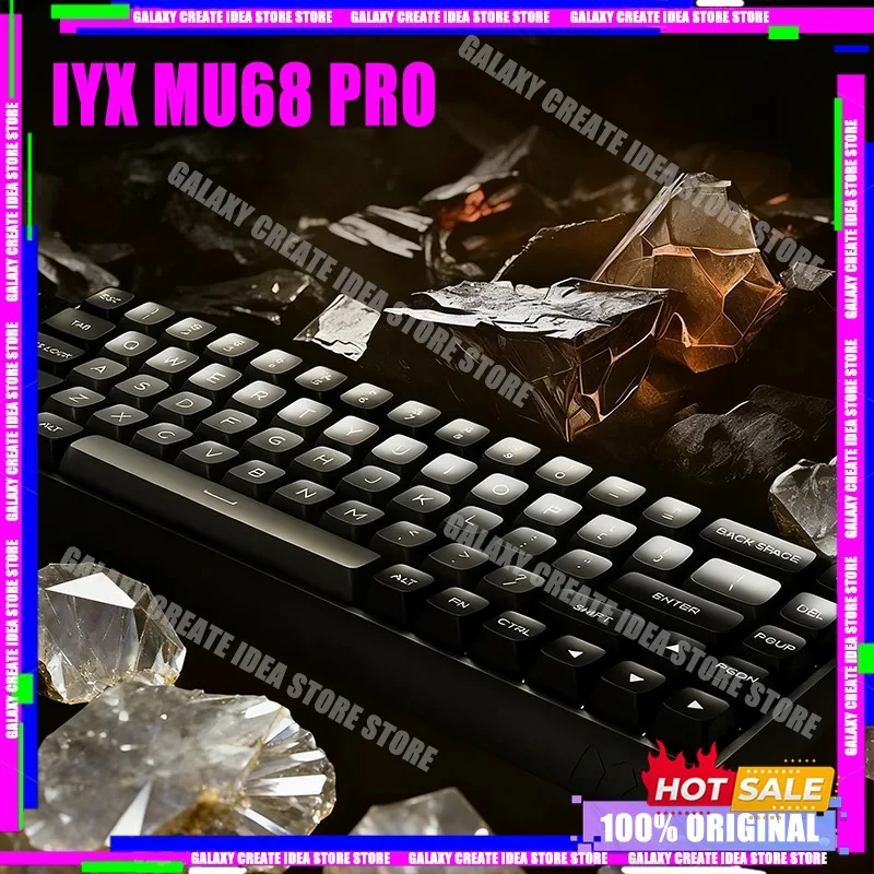 

IYX MU68 Pro Механическая клавиатура Магнитный переключатель 8k RT0.04 RGB Подсветка Горячая замена Клавиатура для киберспорта Геймер Проводная клавиатура из алюминиевого сплава