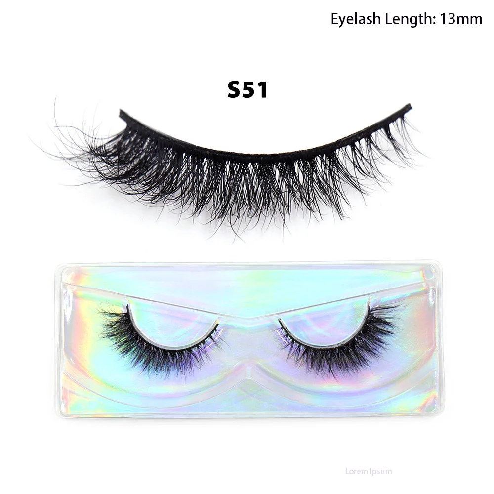 LEHUAMAO Maquiagem cils courts en vison naturel cils vaporeux moelleux Volume 12mm-15mm faux cils Extension de cils maquillage
