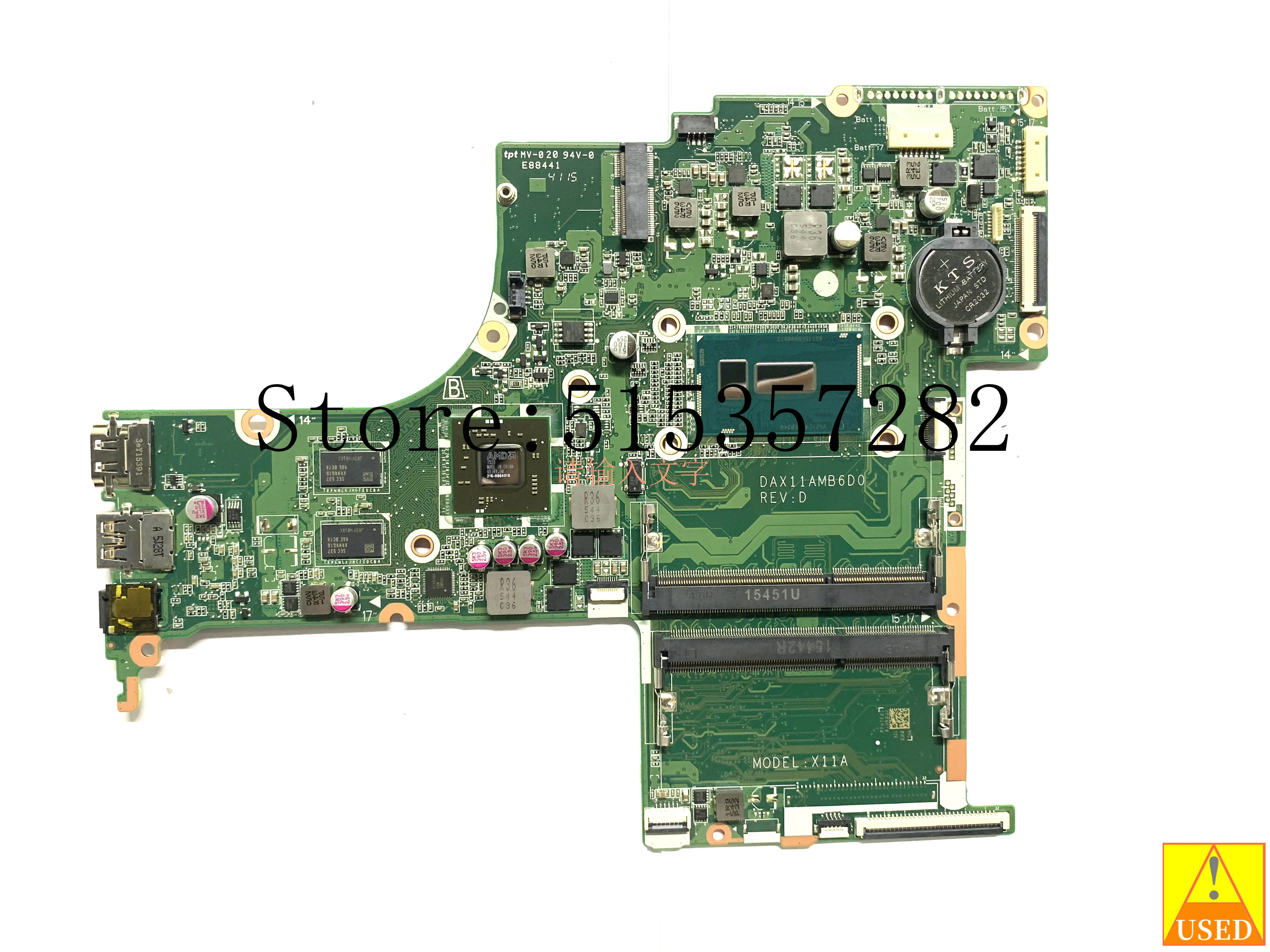 اللوحة الأم لأجهزة الكمبيوتر المحمول HP بافيليون 15-AB 15T-AB I3-5010U SR23Z اللوحة الرئيسية DAX11AMB6D0 809320-501