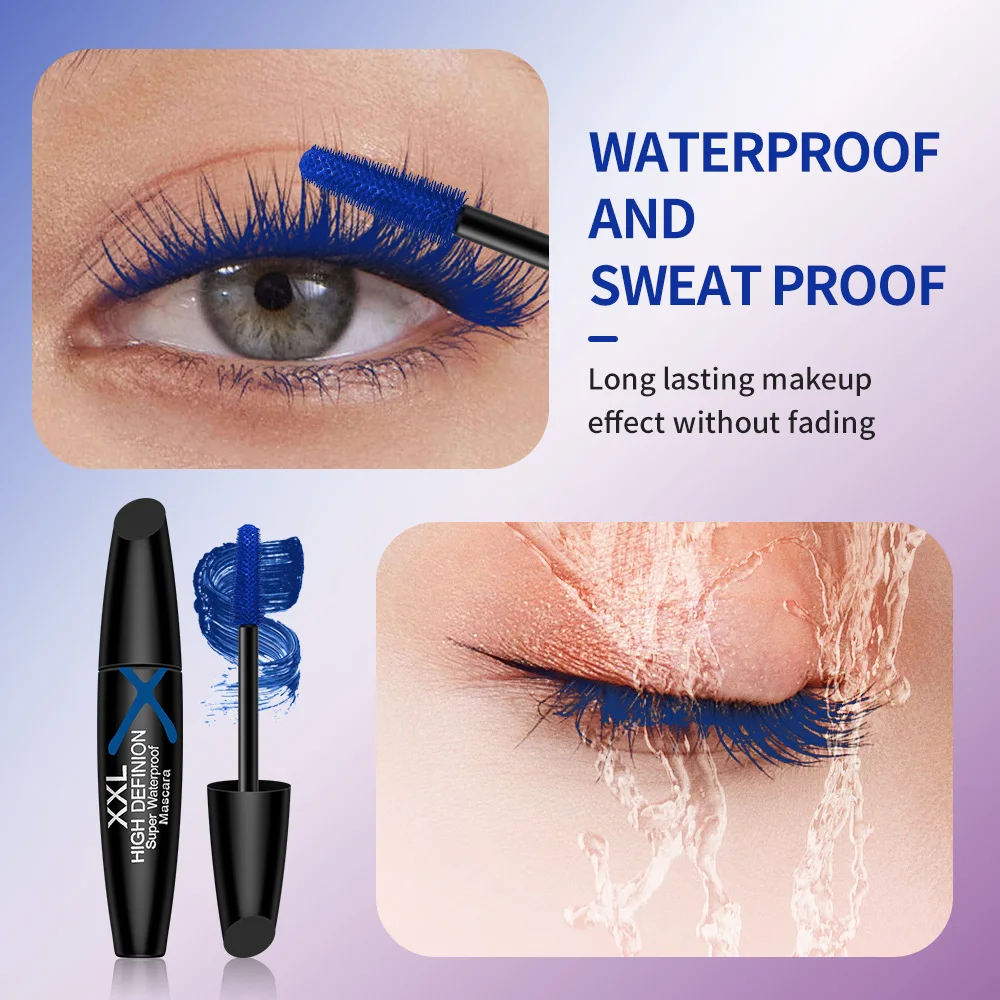 SHEDOES 6 kleuren levendige mascara regenboog waterdichte mascara vezel wimper, hoge kleurweergave