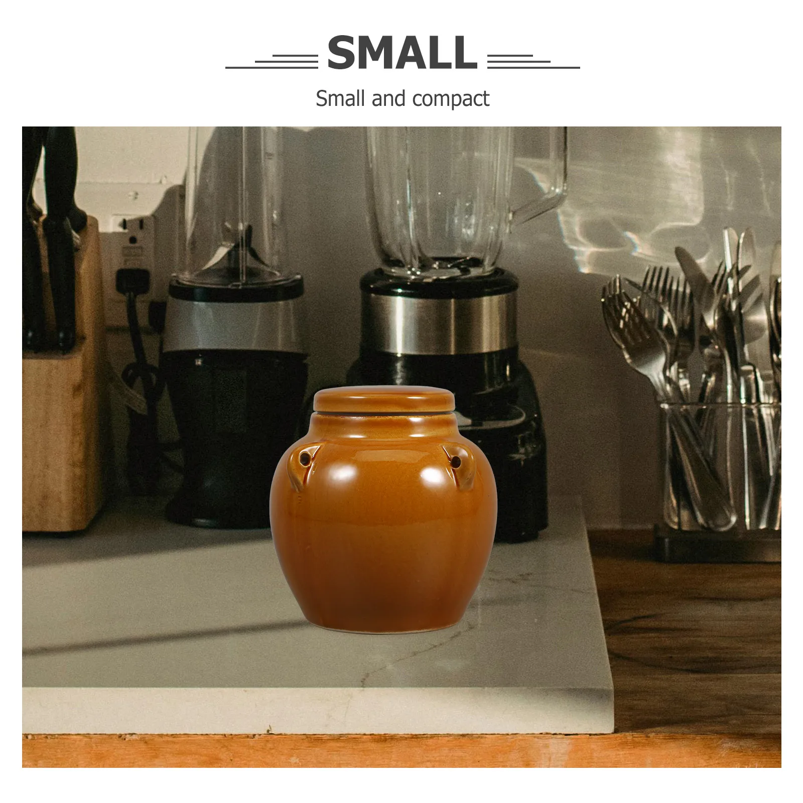 

Stoneware Ceramic Storage Jar Kitchen Food Container Vegetable Porcelain Honey for Fermenting