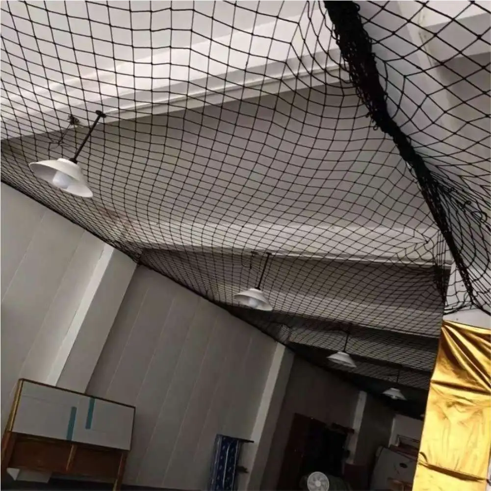 Schwarzes Nylon-Netz Kindersicherheitsnetz Anti-Fall-Netz für Balkon Fenster Treppenhaus Terrasse Pool Fußballfeld Zaun zum Schutz von Kindern, Katzen und Hunden – Detail 6