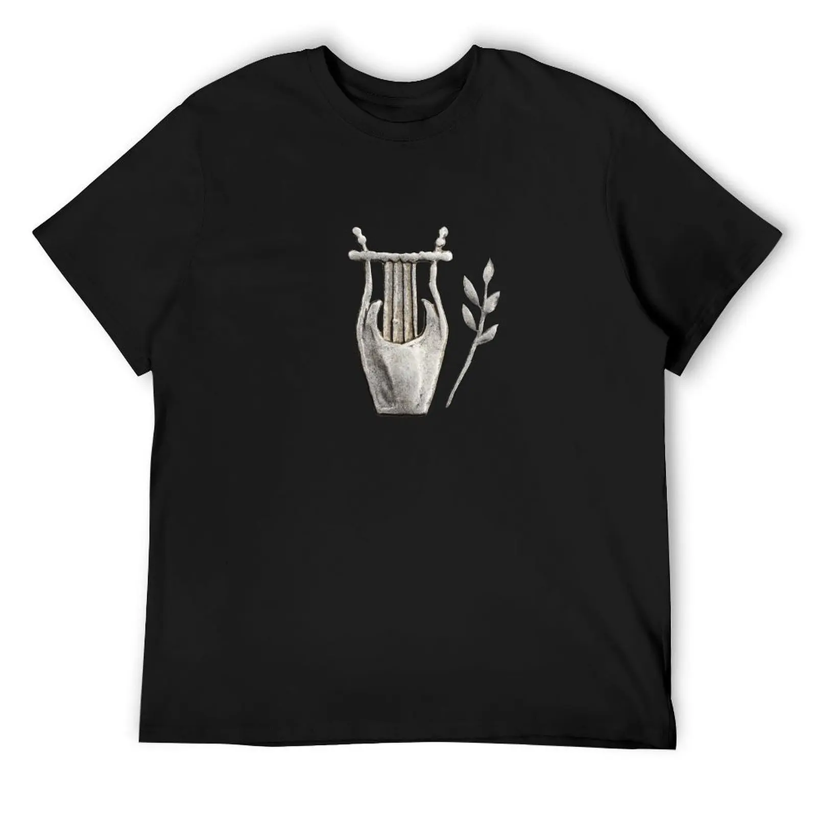 

Lyre and Olive Branch T-Shirt custom shirt gifts for boyfriend summer clothes heavy weight t shirts for men