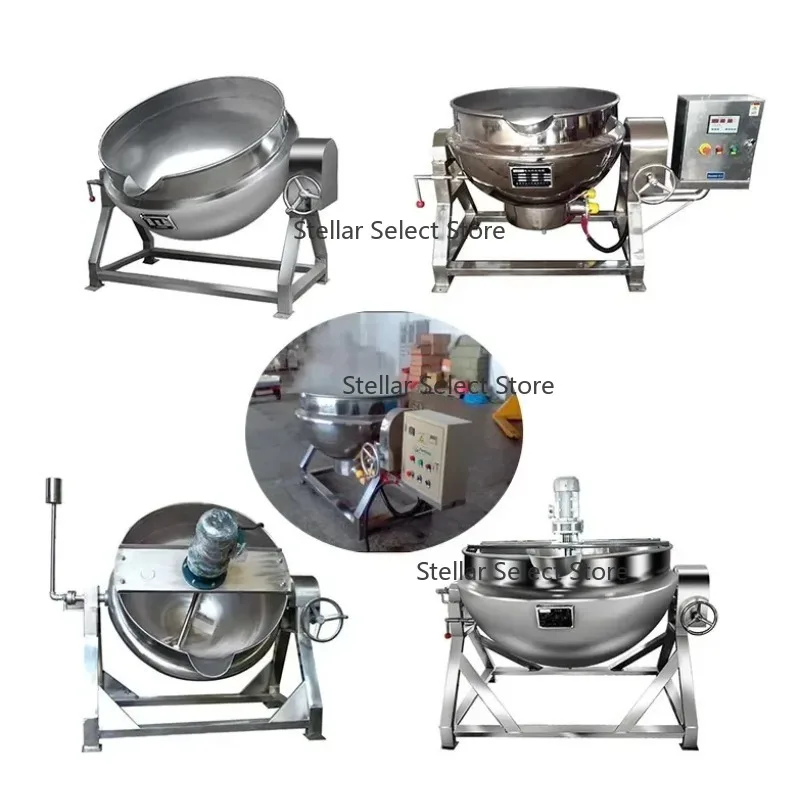 Commercial electrical steamheated jam source  ketchup jacketed cooking kettle cooking machine