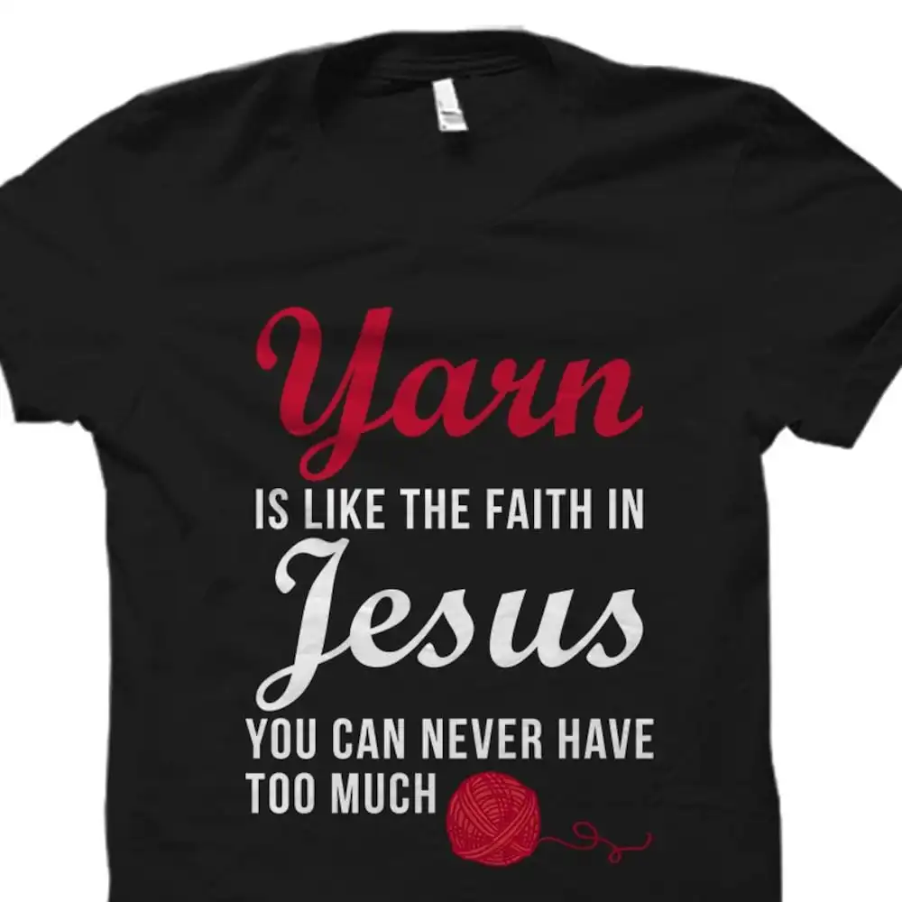 Yarn T Shirt Knitting Weaving Crochet Jesus Os2193