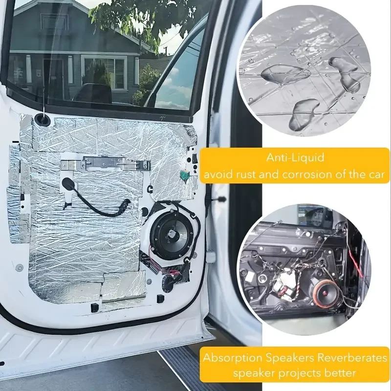 2000*500/250*400mm 5/10mm Car Sound Mat Proofing Deadener Heat Noise Insulation Deadening Mat Hood Closed Cell Foam Accessories - view 3