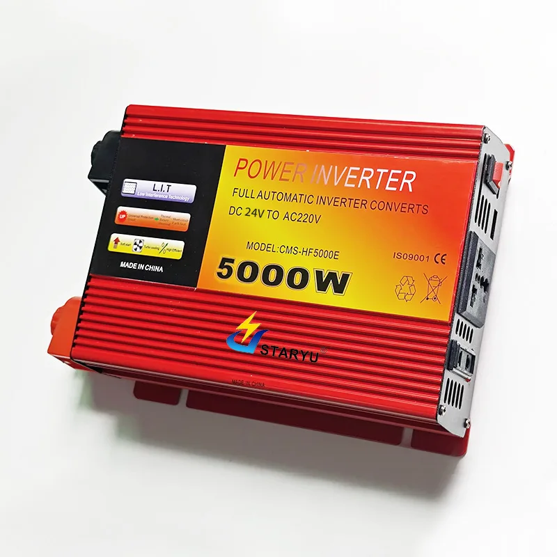 Car Inverter 12 V 24 V to 220 V High Power 5000 W Power Socket Converter Charger