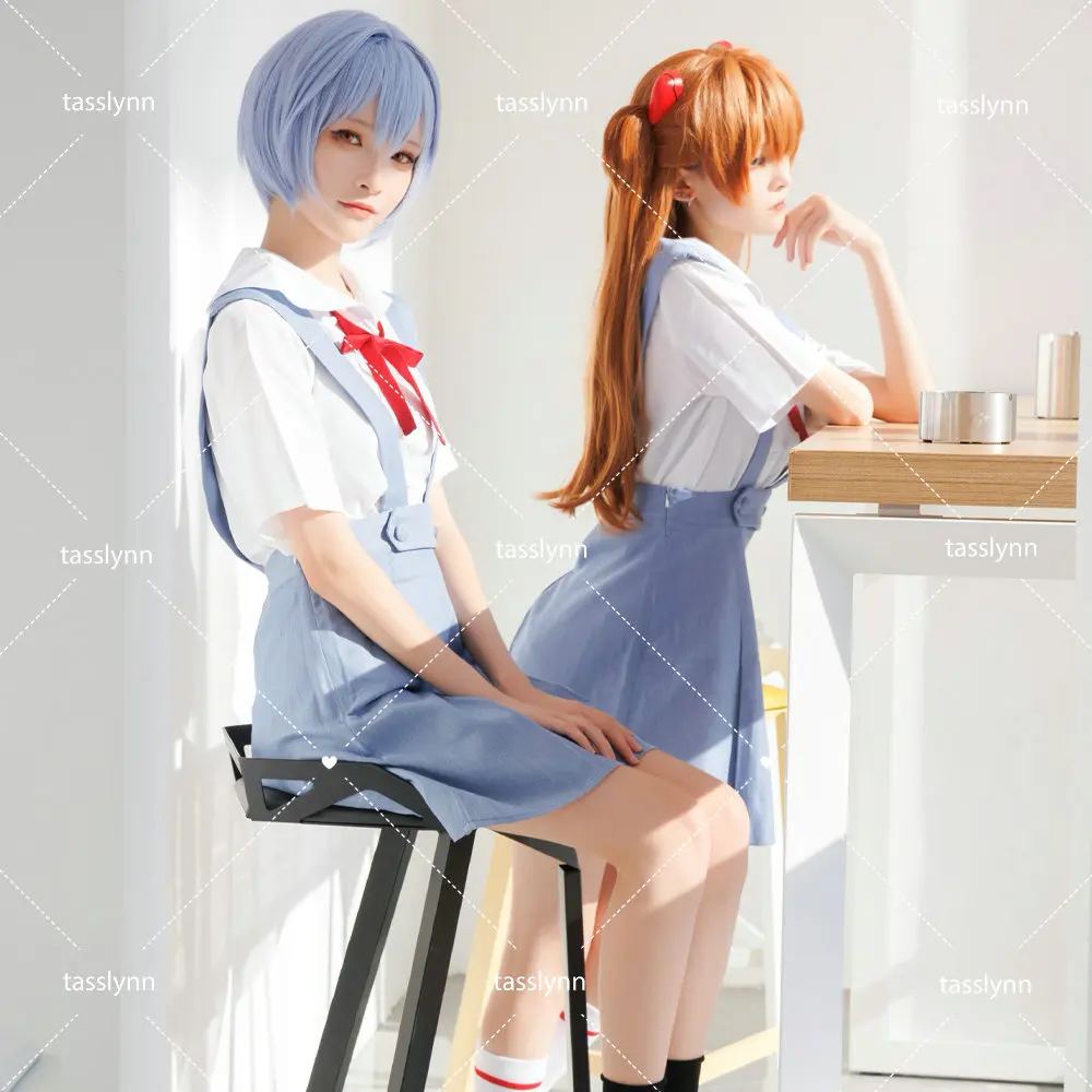 Abito JK blu originale Asuka garza Soryu Ayanami Rei Cosplay Ayanami Rei vestito dolce per le donne Costume di Halloween