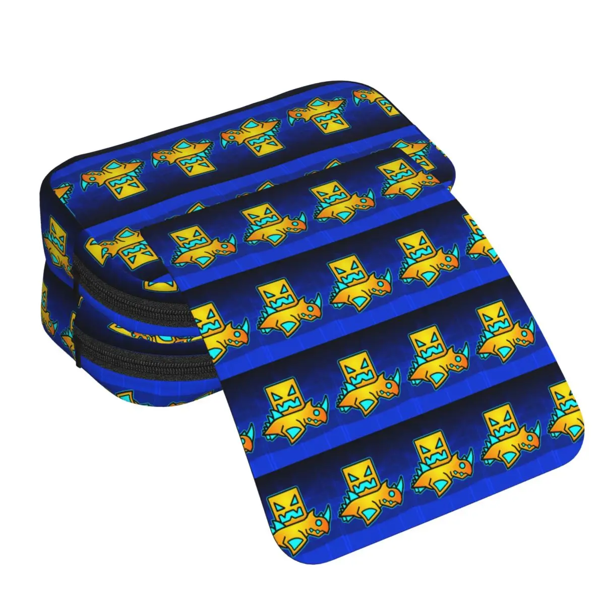 Video Game Geometry Dash Pencil Case for Students School Pen Box Pencil Bag Stationery Supplies Pen Holder Bag