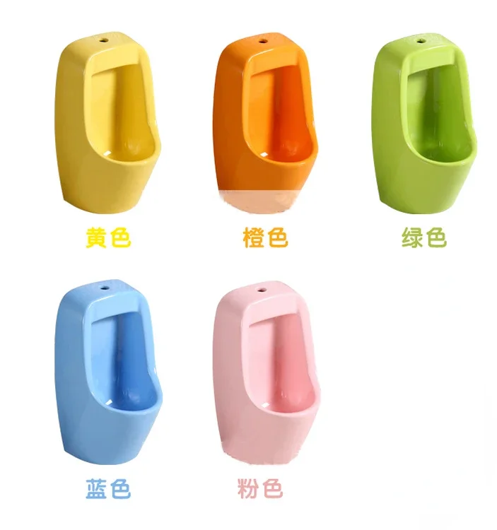 Kindergarten kid sanitary wares wall hung color ceramic small urinal for children