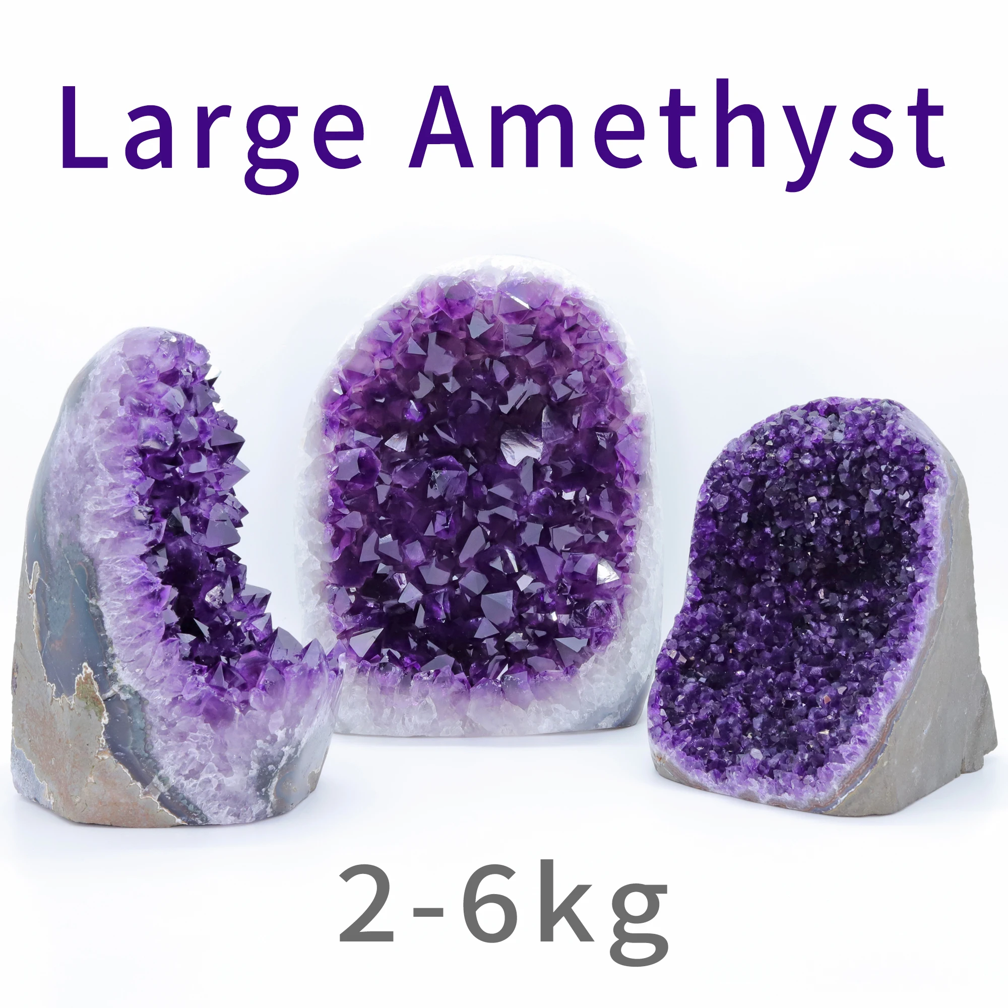 

Large Big 2-6Kg Natural Amethyst Geode Crystal Quartz Cluster Dream Specimen Energy Healing Thunder Egg Wholesale