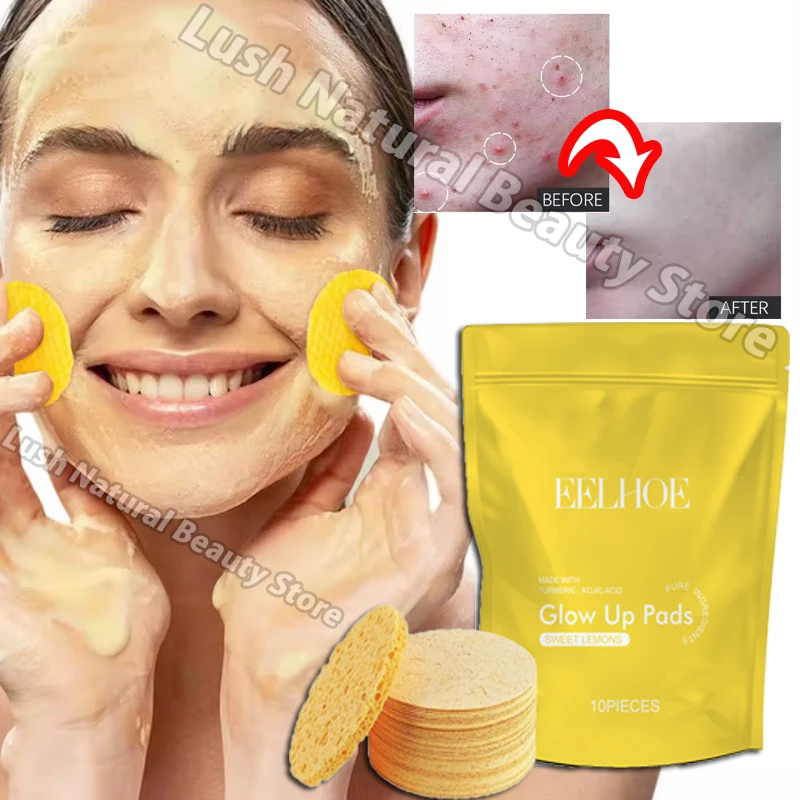 

Turmeric Kojic Acid Cleansing Pads Exfoliating Pads Facial Sponges Removes Dirt Cleansing Exfoliating Daily Cleansing Skin Care