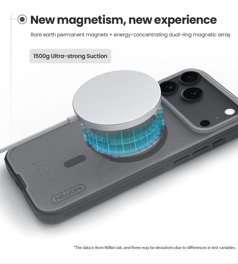 Para iPhone 16 17 Pro Max Air 16e Nillkin funda magnética Frosted Pro Magsafe Hard PC Full 360 contraportada protectora para iPhone Air