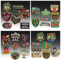 Kruikenstad Embleem parches bordados para planchar Países Bajos carnaval