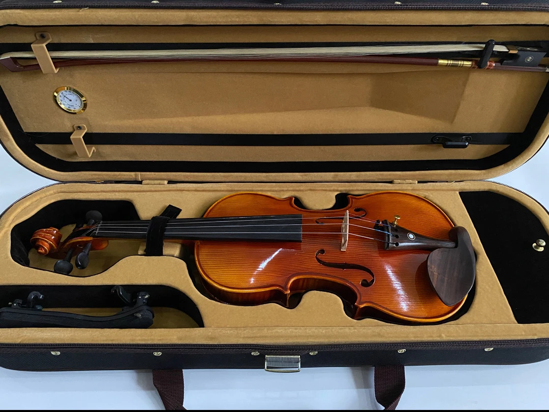 Full Size handmade violin 4/4 3/4 solid wood Spruce Panel Maple Back violino Professional playing instrument with Case + bow