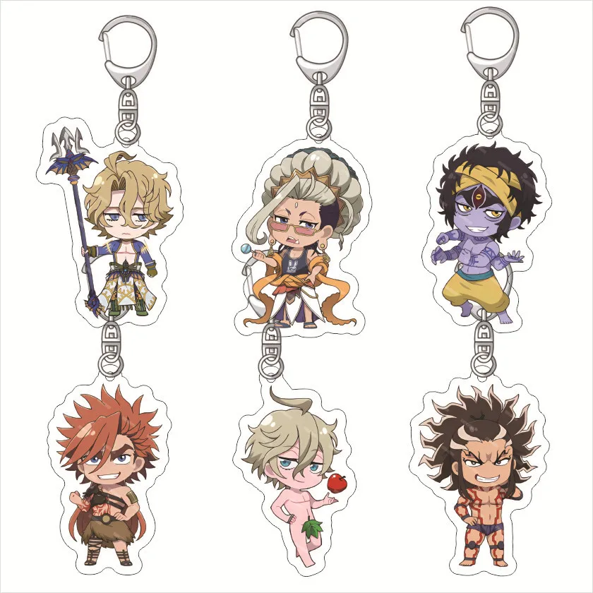 Anime Record of Ragnarok Acrylic Keychain Double Side Cute Cartoon Figure Backpack Pendant Key Ring Purse Hanging Ornament Decor