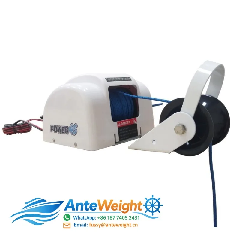 12V Electric Anchor Winch Suitable for Automatic Anchoring in Seawater, Anchor Weight 21 Kg, for Yachts and Ships.