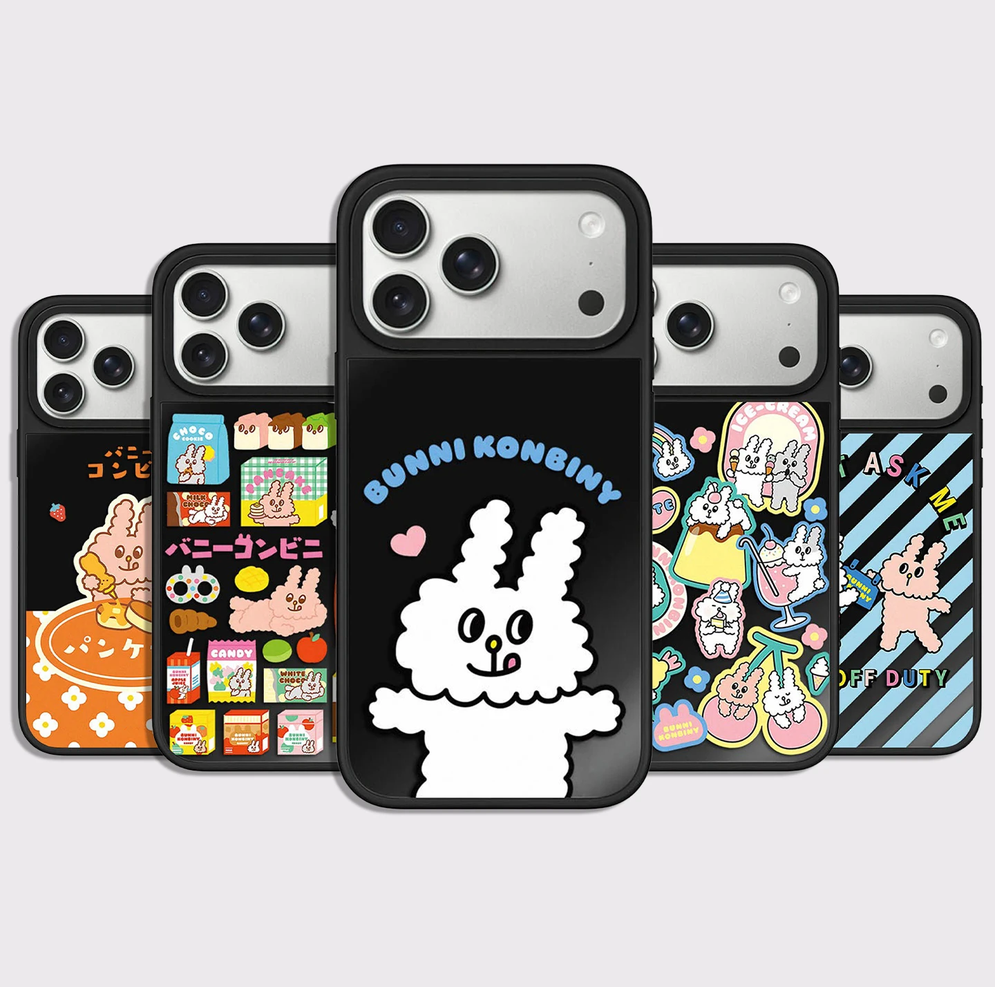 

Brown White Bunny Black Mirror Surface Magnetic Phone Case Cover for IPhone 13 14 15 16 17 Pro Max Case for IPhone Air