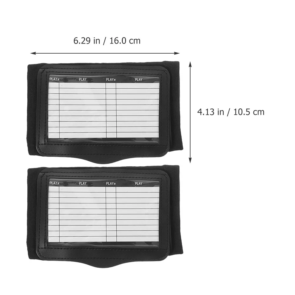 2Pcs Tactical Sports Wristband Football Holder Polyester Wrist Support Brace Multi Use Coaching Board for Baseball