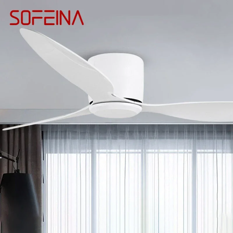 

SOFEINA Nordic LED Fan Light Modern Minimalism Restaurant Living Room Study Ceiling Fan Light Remote Electric Fan Light