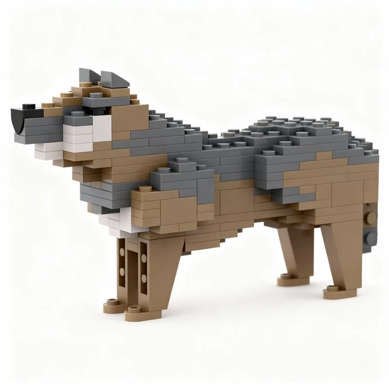 215-個-moc-グレーウルフモデルビルディングブロック建設玩具クリスマスギフト-diy-クリエイティブアイデア教育組み立て誕生日レンガ