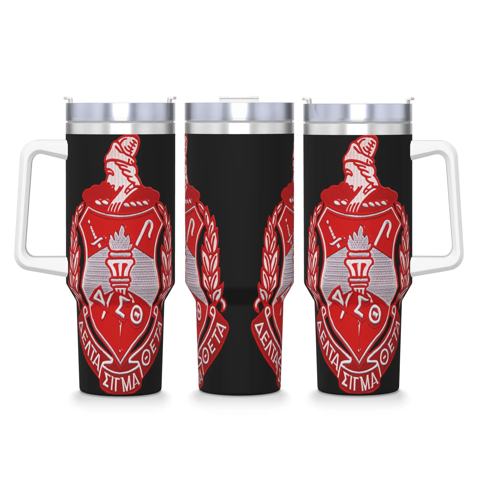 D-Delta Sigma Theta Stainless Steel Tumbler  Travel Mugs Cup Large Capacity Thermal Cups Keep Heat Hot Milk Tea Water Bottle