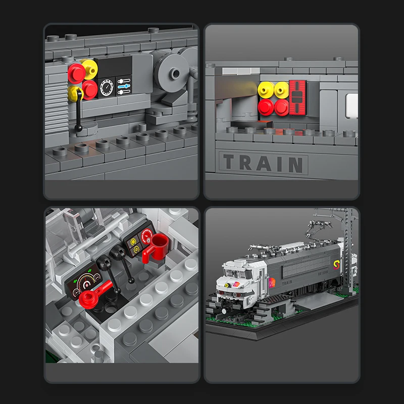 

MOC 66803 BB15000 уникальная форма, основной электрический локомотив, поезд, строительные блоки, кирпичи, сборка моделей, игрушки, подарок на день рождения для ребенка
