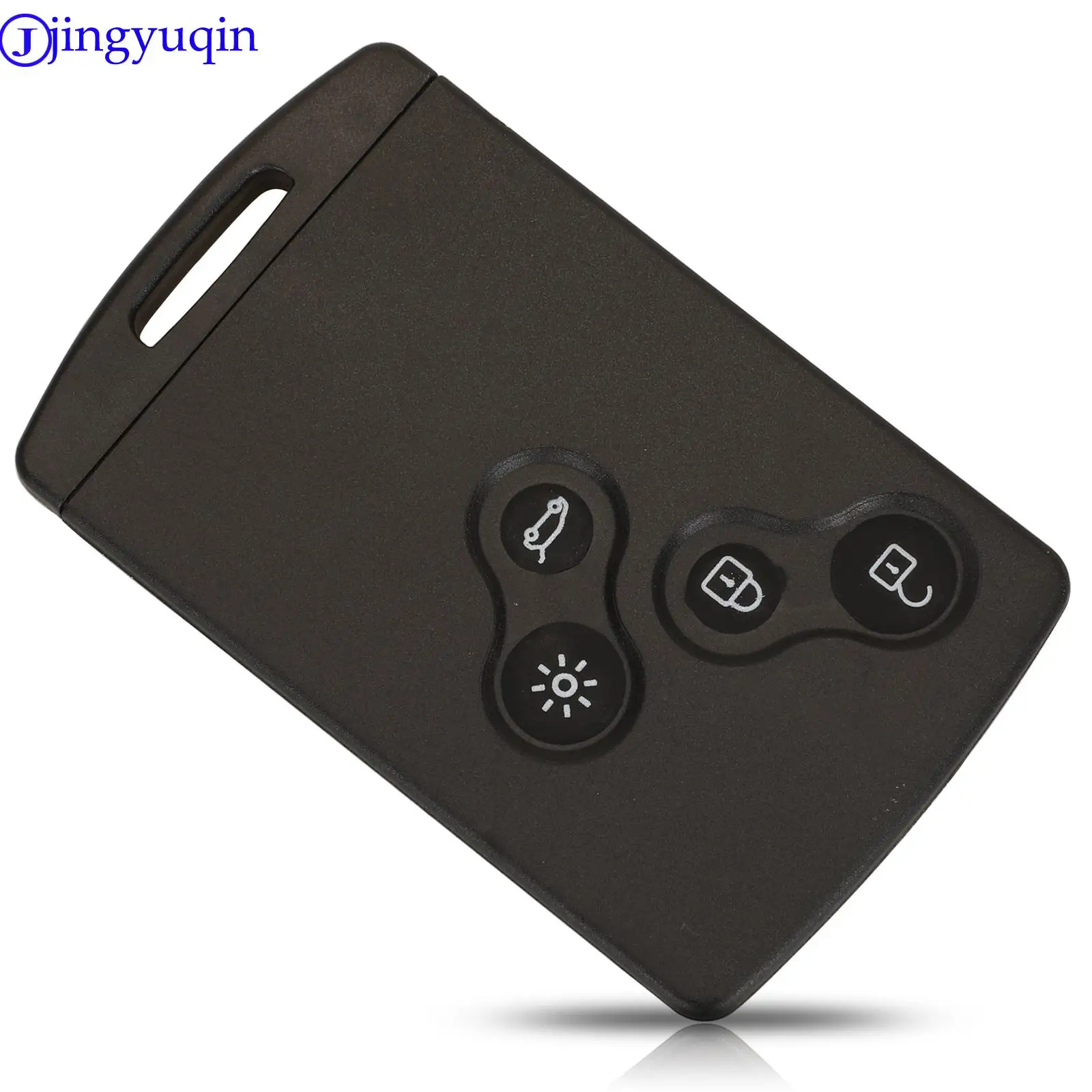 jingyuqin Remote Key Shell For Renault Laguna Koleos Megane Fob Smart Card Key Case WIth Insert Small Key Blade With Logo
