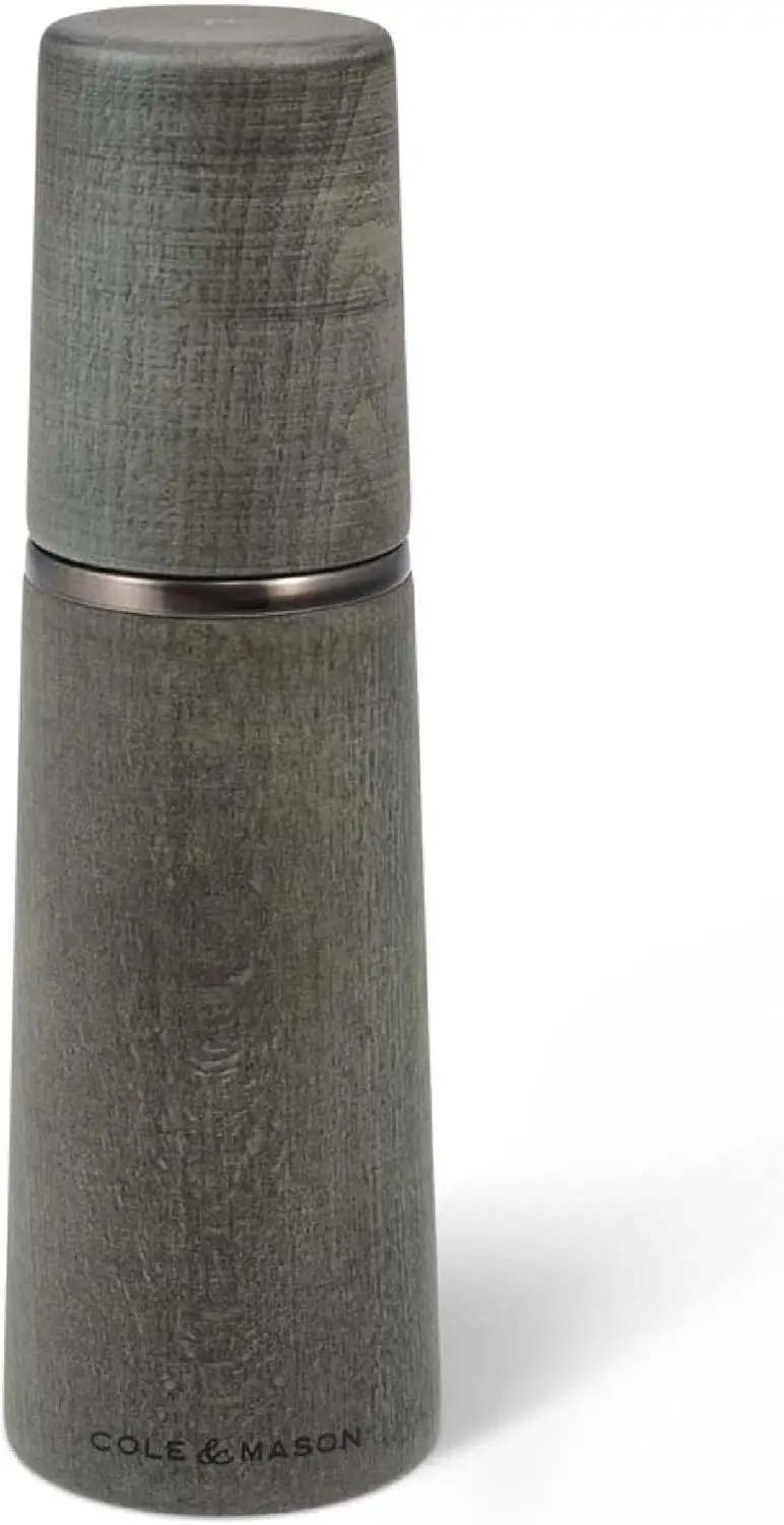 

Marlow Rustic Grey Wood Pepper Mill - Balanced Pepper Grinders - Refillable Spice Tools - Adjustable Peppercorn Gri