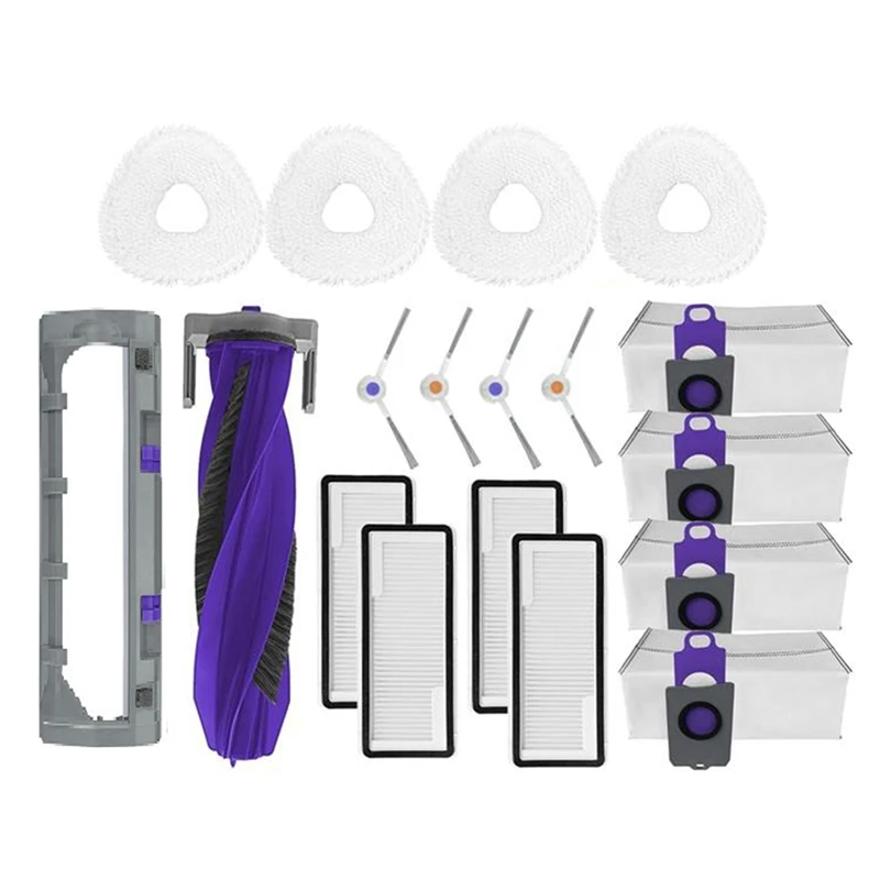 18 Uds. Para accesorios de barredora Narwal Freo Z Ultra, filtro de Cepillo Lateral principal, bolsa de polvo de trapo