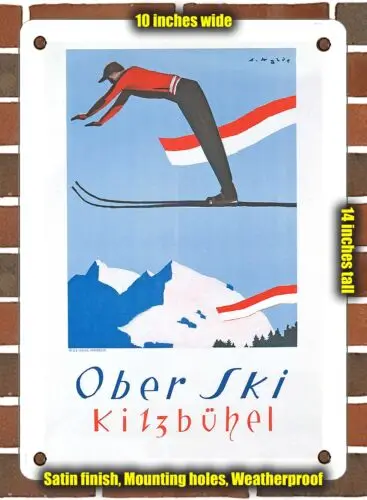 

Металлический знак-1930 Ober Ski Kitzbuhel - 10x14 дюймов