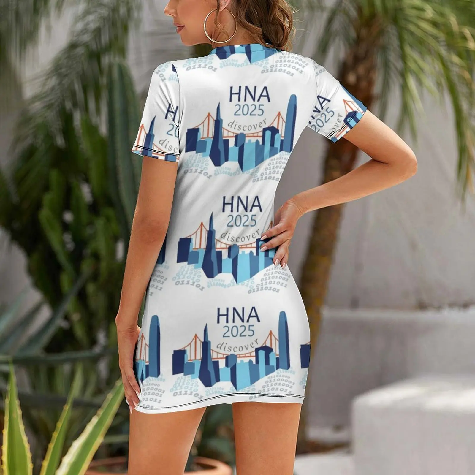 Haiku North America merchandise - main transparent logo selections Short-Sleeved Dress Woman's evening dress Dress