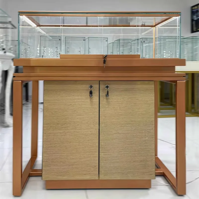 ジュエリーパビリオンのガラス製ディスプレイケース、便利で実用的、そして耐久性があります。