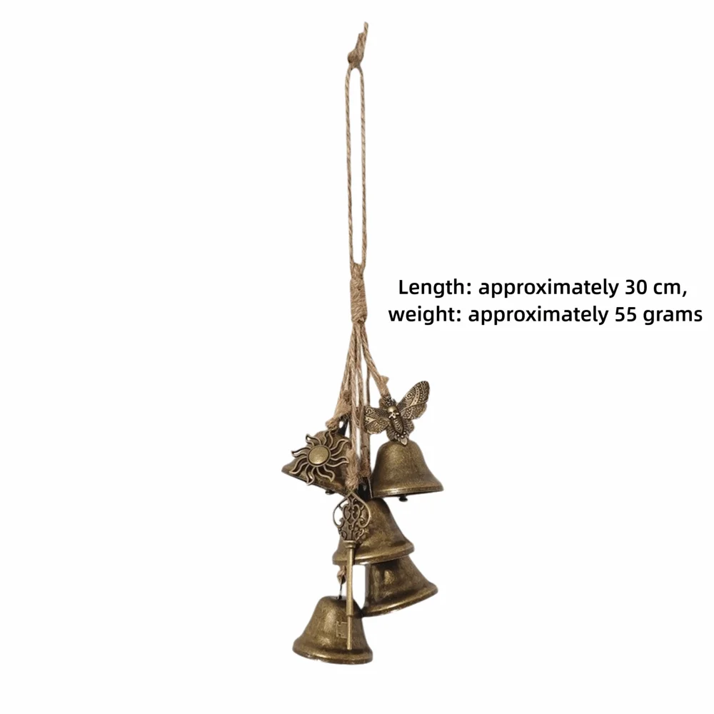 Protection Vintage Witch Bells Handmade Bronze Metal Bell Pendant Melodic Chime Clear Chime Wind Chime Bell Garden