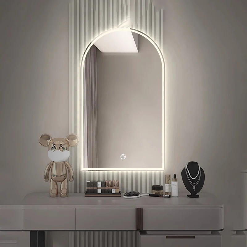 French modern Simplicity Circular Bathroom Mirrors Lamp Desk Room Design Wall Arts Light Large Home Decoration Tabletop mirror