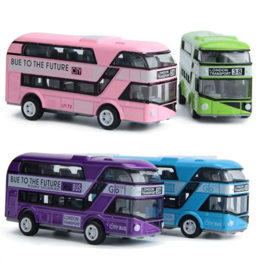 Zestaw Modeli Pojazdów Turystycznych Miastowych Samochód Autobus Zabawki Edukacyjne Autobus Dwupiętrowy Odlewane Samochody Zabawki Autobus Zabawka Model z Napędem Pull Back