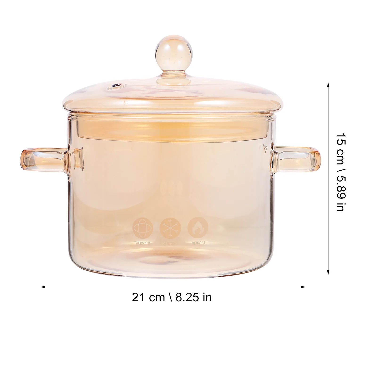 

Soup Pot Clear Cooking Pots Kitchen Glass Cookware with Lid for Stovetop Boiling Pan
