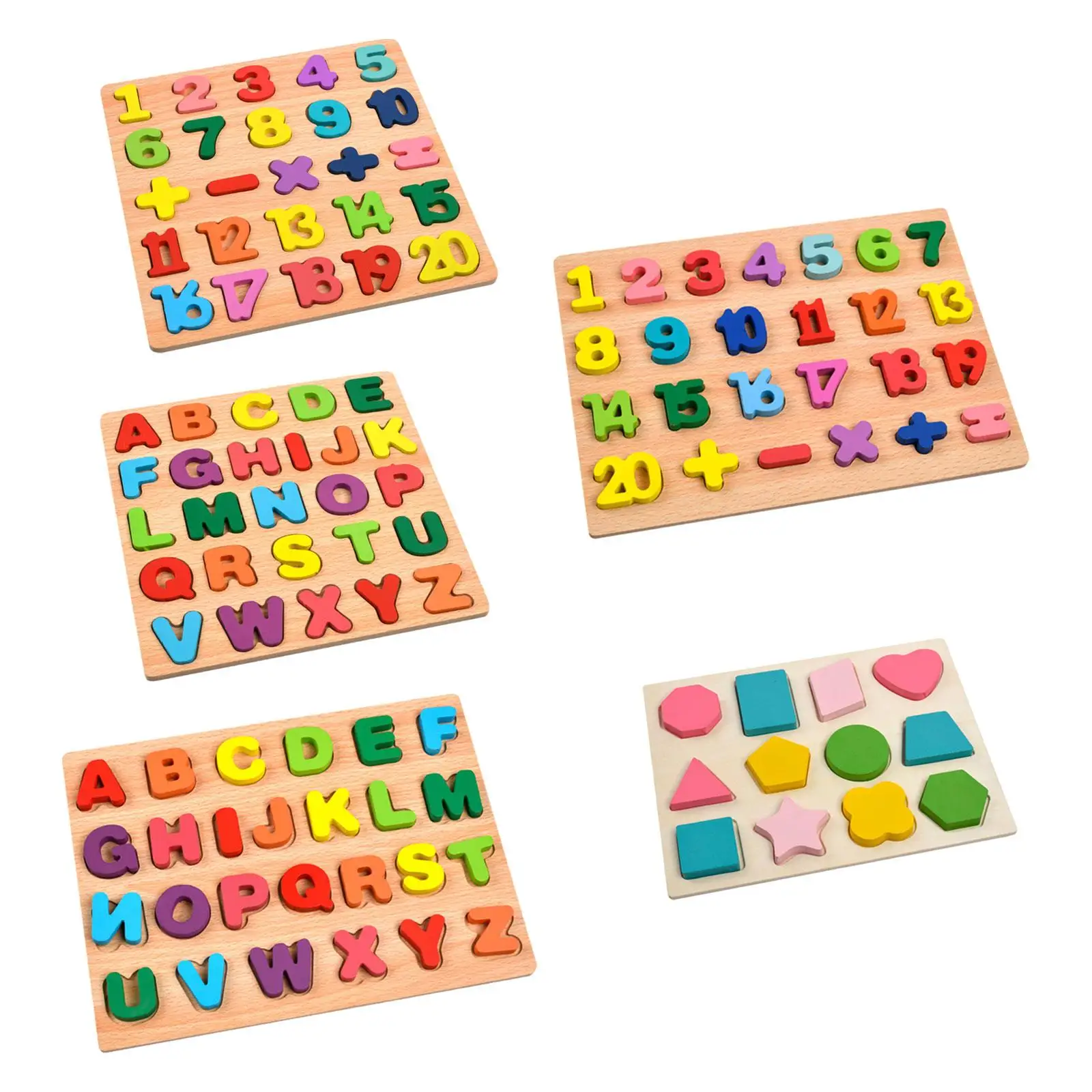 Wooden Puzzle New Year Gift Matching Game for Children Toddlers Boys Girls