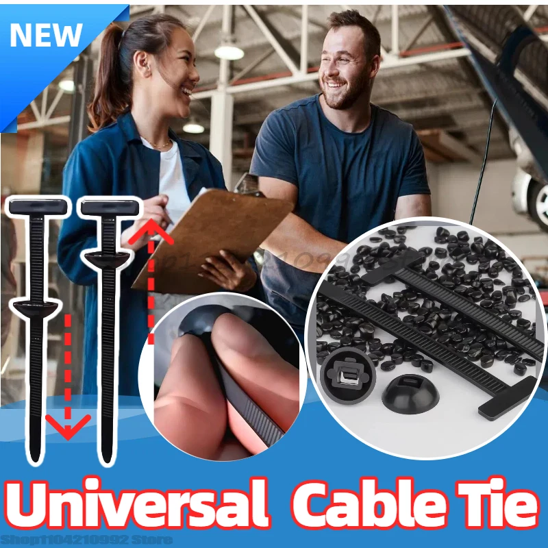Car Nylon Ties Wrap Cable Fixed Fastener Clips Car Hose Fastening Zip Strap Self-Locking Reusable Nylon Cable Ties  Harness