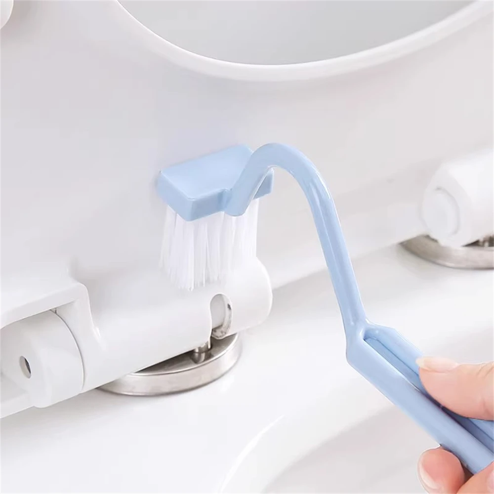 1 Piece Bathroom Plastic No Dead Angle Toilet Brush Bathroom Toilet Creative Long Handle S-shaped Bathroom Gap Cleaning Brush