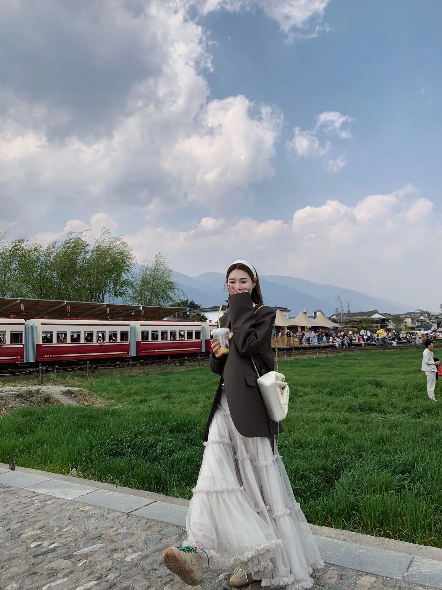 Slim Fit Waist Cinched Svel Jaet Loose Sle V-Ne Coat Casual Polyester Fiber Pure Color Faionable Quali