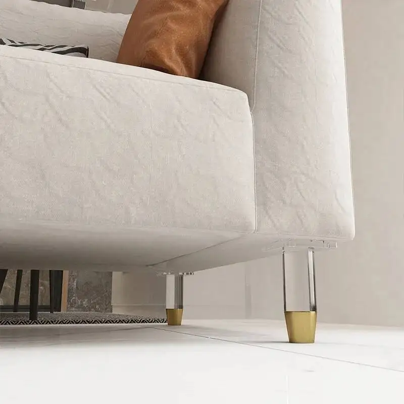 أرجل الأثاث، 4 قطع، خزانة مع مسمار تعليق مثبت مسبقًا 5/16 بوصة، أرجل بديلة باللون الذهبي والأكريليك #5