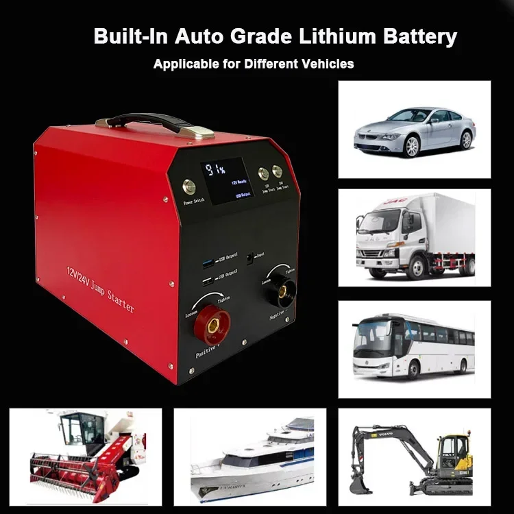 12V24V Big Power Portable Power Bank Car Emergency Tool Truck Mini Lithium Battery Booster Car Jump Starter Tool